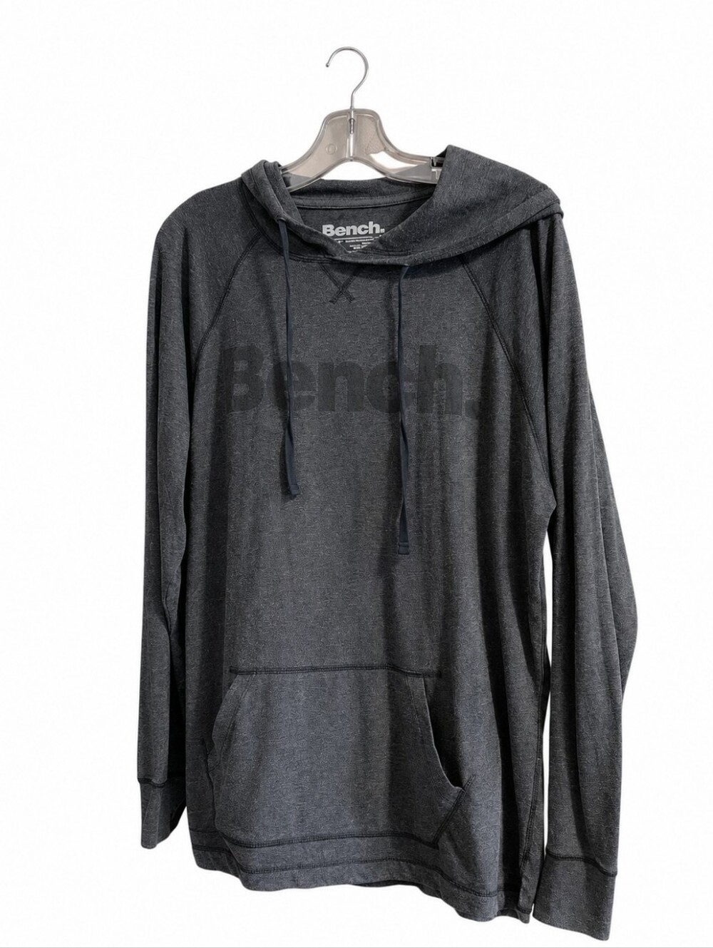 Bench Gray Pullover Hoodie Men's Large Lightweight Long Sleeve Kangaroo Pocket